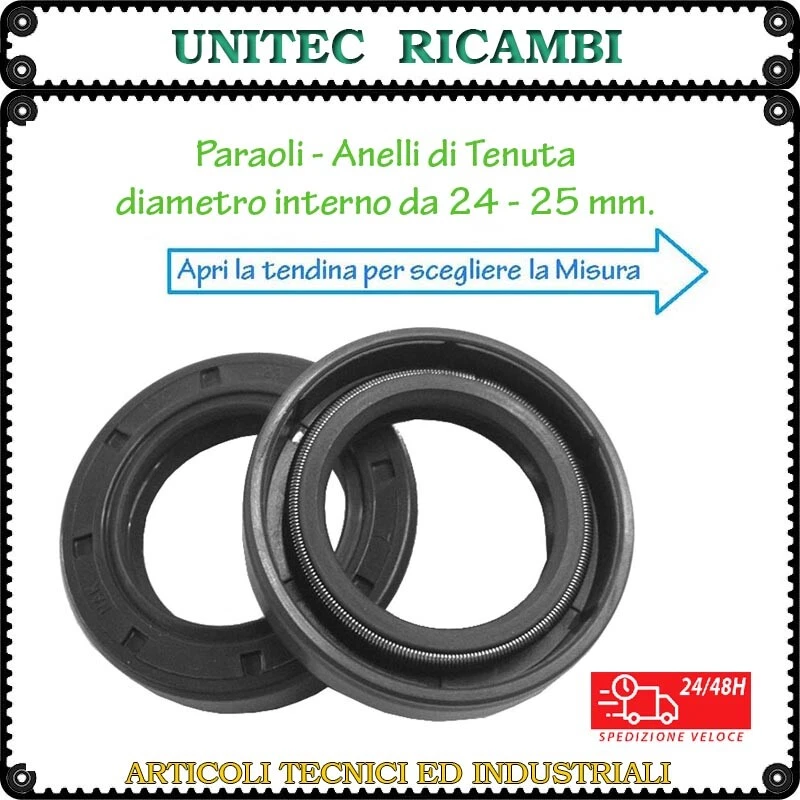 SOEZO Paraolio da 24x32x7 a 25x62x10 Anello di Tenuta NBR serie completa doppio labbro