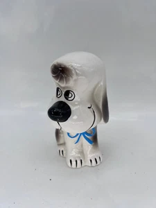 Money Coin Bank smiling Hound Dog Ceramic Porcelain Japan Vintage - Picture 1 of 9