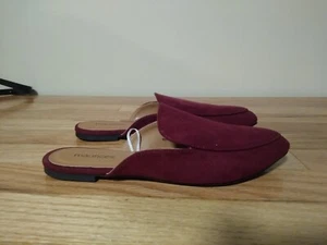 Maurices Women's "Brittany" Slip On Mules Shoes Size 7 Burgundy (RT004K) - Picture 1 of 8