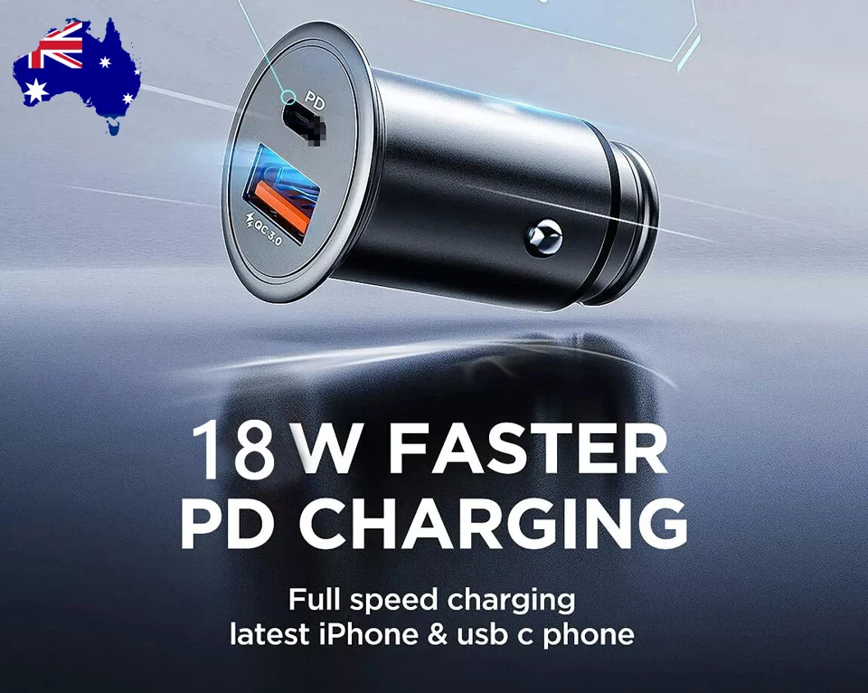 Car Charger USB C Fast Charging Car USB Adapter Travel Type C Dual Port Quick  - image 1 of 4