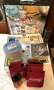 Großes Konvolut Bier Bar Zubehör Spiele Untersetzer Schnapsgläser Dosenkühler usw - Bild 1 von 9