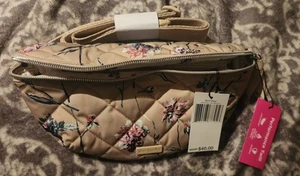 NEW Vera Bradley FLORAL Belt Bag Fanny Pack Multi Zip Pockets Compartments NWT - Picture 1 of 7