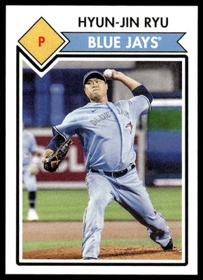 2020 Topps 582 Montgomery Club Hyun-Jin Ryu #5 Set Design #1 Toronto Blue Jays - Image 1 of 2