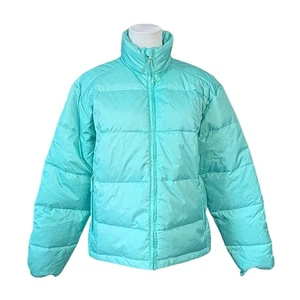 Steve & Barry's Double Down Blue Puffer Coat LARGE Outdoor Ski Winter Insulated - Bild 1 von 12