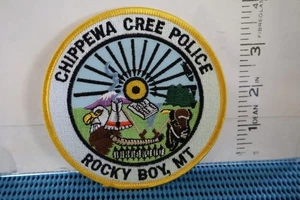 PARCHE POLICÍA INDIA TRIBAL CHIPPEWA CREE POLICÍA ROCKY BOY MONTANA - Imagen 1 de 1