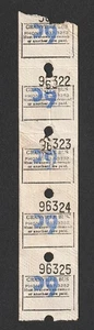Tira de boleto de autobús de 6 centavos vintage de Granville Bus Company Western Sydney NSW - Imagen 1 de 1