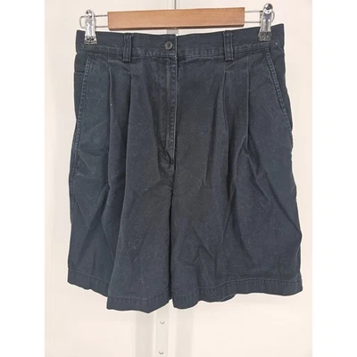 Bermuda Vintage Anos 90 Marsh Landing Feminina Tamanho 8 Comprimento Azul Marinho 100% Algodão - Imagem 1 de 4