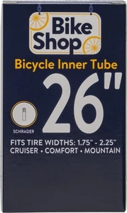 Bike Shop Bicycle Inner Tube, Schrader Valve, 26" x 1.75-2.25" - Picture 1 of 1