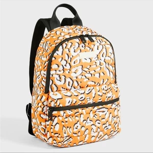NEW TED BAKER LONDON Gold Yellow White Black Leopard Print Puffer Backpack Bag - Picture 1 of 8