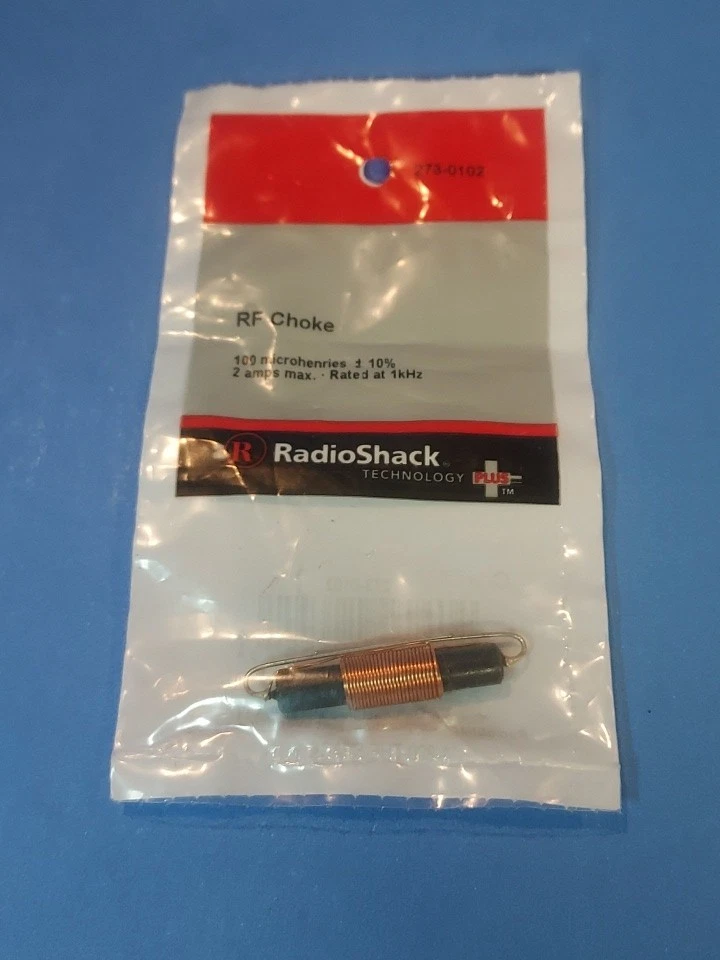 Radio Shack RF Choke #273-0102 - 100 microhenries NEW IN PACKAGE - Image 1 of 1