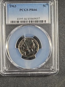 1963 U.S. Jefferson Nickel - Proof 66 - PR66 (PCGS) stk#9057 - Picture 1 of 11