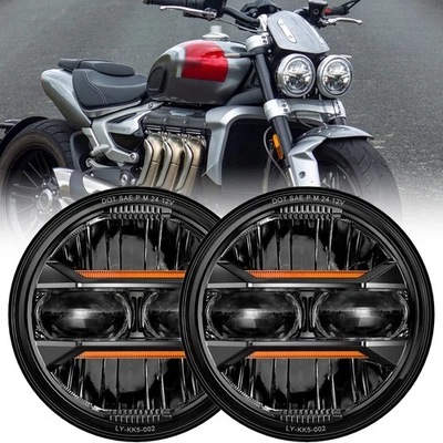Faro LED para Triumph Rocket III 3 velocidades triple y calle triple faro Foto 1 de 4