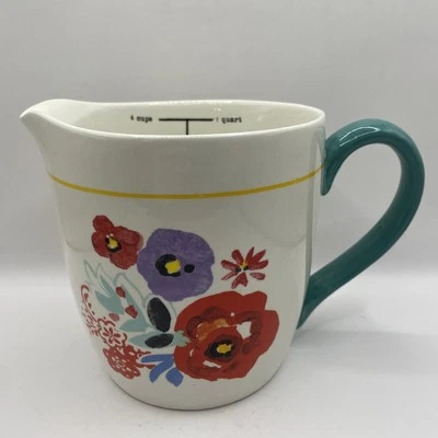The Pioneer Woman Flea Market Floral 1-Quart 4-Cup Liquid Measuring Cup Pitcher - Image 1 of 4