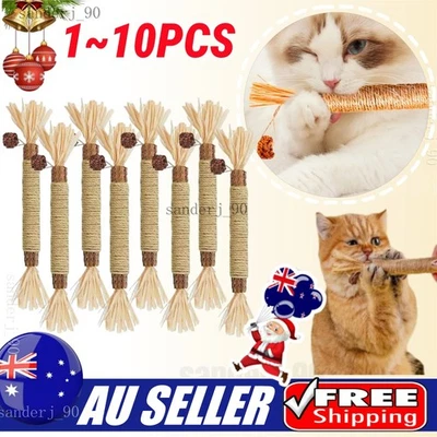 1~10pcs Silvervine Sticks for Cats ,Natural Catnip Sticks,Cats Chew Dental Treat - image 1 of 4