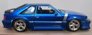 JADA TOYS Bigtime Muscle 1989 FORD MUSTANG GT 1:24 Scale Diecast Model BLUE - Picture 1 of 7