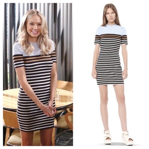 Abito bodycon elasticizzato da donna T Alexander Wang taglia M manica corta