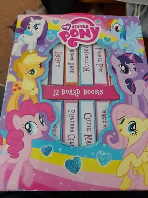 Hasbro My Little Pony Set of 12 Little Board Books in Carrying Case Preowned - Image 1 of 4