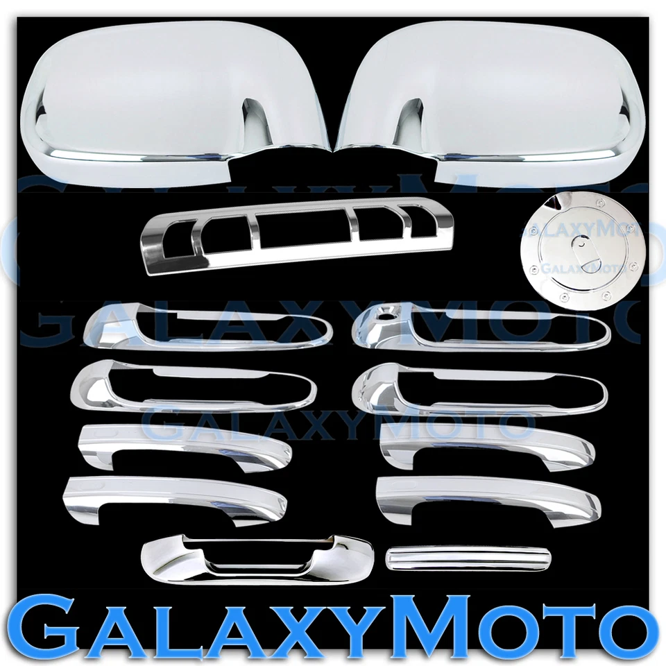 Espejo cromado + manija de 4 puertas + puerta trasera + tercer freno + cubierta de gas para Dodge Ram 1500 + 2500 Foto 1 de 1