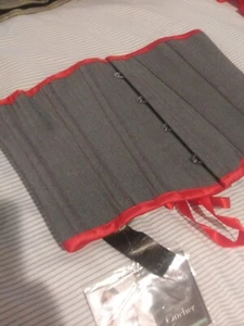 Corsets By Baci Gray Red Cincher Small Nwt - Picture 1 of 6
