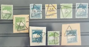 UNIQUE COLLECTION TRIANGLE CANCELLATIONS used in the British Mandate Palestine