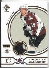 2003-04 PACIFIC PRIVATE STOCK RESERVE PATCH 158 JOE SAKIC 36/200 AVALANCHE