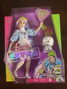 Barbie Extra Doll Pink Purple Hair Shimmery Look Pet Puppy IN HAND FAST SHIPPING - Picture 1 of 2