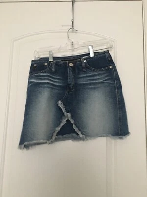 Falda vaquera Mudd para mujer junior ColorBlock cremallera botón talla 5 azul Foto 1 de 4