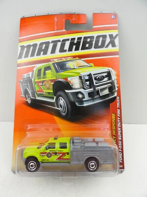 2011 Matchbox #50 Ford F-550 Super Duty Fire Truck (Green) - Image 1 of 4