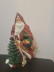 Traditions Porzellan Sammlerstück Weihnachtsmann mit Waldwesen handbemalt - Bild 1 von 3