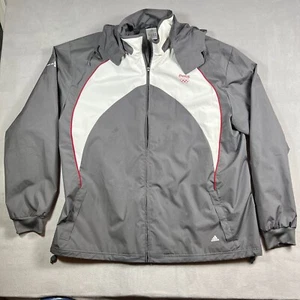 Adidas Olympics Jacket Mens 2XL Windbreaker Gray 2012 London Hooded Coca Cola - Picture 1 of 19