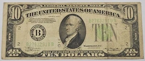 1934 A $10 Dollar Federal Reserve Note Federal Bank New York FR#2006B c770 - Picture 1 of 4