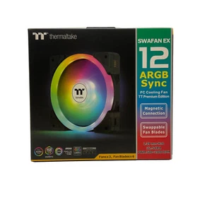 Thermaltake SWAFAN EX12 TT Premium Edition ARGB Sync PC Cooling Fan 3 Pack. J-6 - Picture 1 of 4