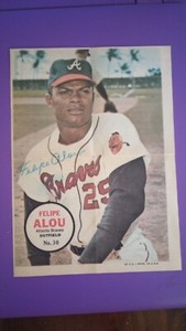 1967 Topps Pin-Ups Poster #30 Felipe Aloud. No Rips- No Tears-Solid Corner's EX+