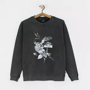 Nueva sudadera negra para mujer Vans Damask BFF Crew talla pequeña - Imagen 1 de 1
