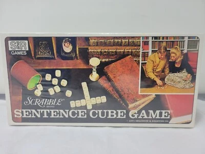 Vintage 1970’s Scrabble Sentence Cube Game Complete Set Selchow  Righter  Sealed - Image 1 of 3