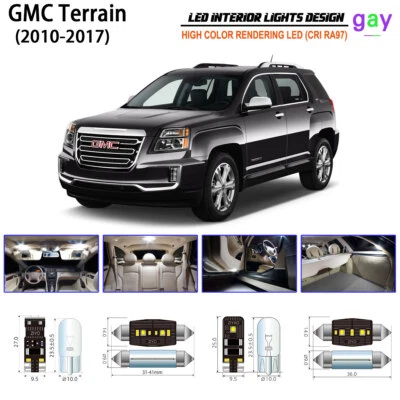 16 Light White LED Interior Light Kit For GMC Terrain 2010-2017 Bulb Replacement - Image 1 of 4
