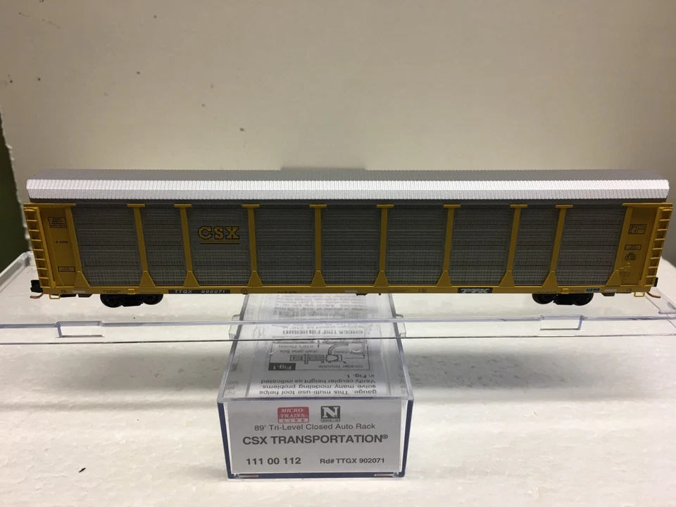 N Scale Micro Trains MTL 111 00 112 CSX Transportation TTGX 992071 Autorack - Image 1 of 4