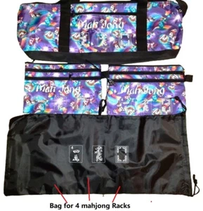 Mahjong Mahj Mah jong Empty Carry Bag & Two Bags Purses for Tile & Bag for Racks - Picture 1 of 6