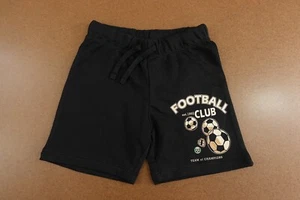 H&M Toddler Boys Size 5T Black Football Club Sweatshorts NWT - Picture 1 of 6