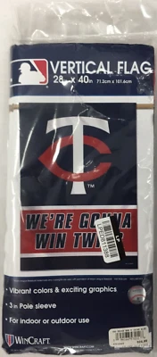 Minnesota Twins WE'RE GONNA WIN TWINS MLB Vertical Flag WinCraft  28" X 40" - Image 1 of 2