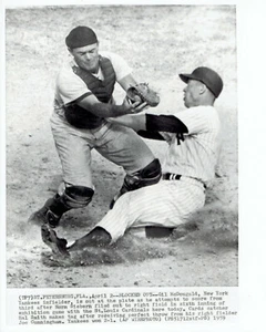 1959 Vintage Foto St. Louis Cardinals Baseball Hal Smith Yankees Gil McDougald - Bild 1 von 2