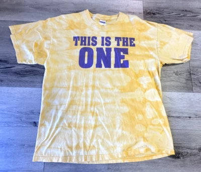 Vintage Los Angeles Lakers Shirt Size XL This Is The One Yellow Tie Dye LA Kobe - Image 1 of 4