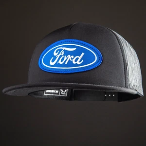 Ford Oval Vintage Patch Hat, Richardson 113 Foam Trucker Retro Cap Trucks Racing - Picture 1 of 4