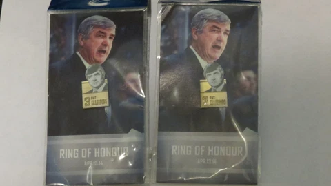Pat Quinn Ring Of Honour Pin - Vancouver Canucks 2014 Lot Of 2 Hockey NHL Cover