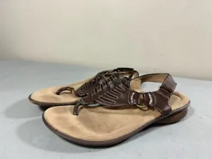 Naturalizer women's brown slingback thong Juki sandals size 7.5 - Picture 1 of 3