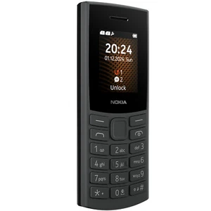 Nokia 105 4G (2024) Dual Sim Smartphone, Charcoal Color, Slot Card, Mini-Sim - Afbeelding 1 van 7