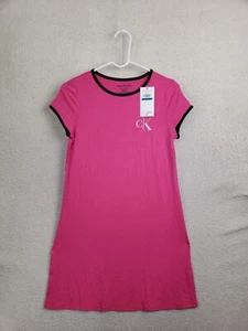 Calvin Klein Girls Dress Extra Large Pink Rayon Blend Short Sleeve T-Shirt Fit - Picture 1 of 17