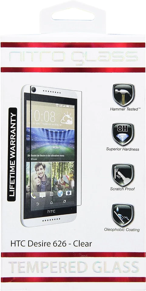 ZNITRO Tempered Glass Screen Protector for HTC Desire 626/Desire 626s, Clear - Image 1 of 4