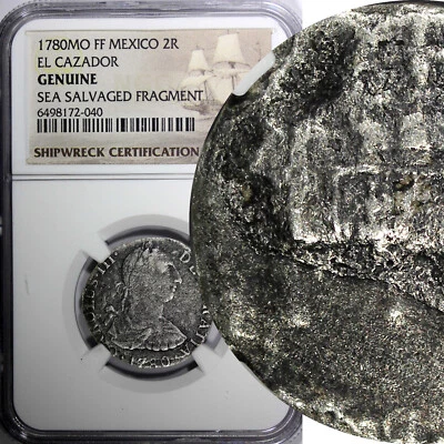 Mexico SPANISH COLONY Charles III Silver 1780 Mo FF 2 Reales NGC GRADED KM# 88.2 - Image 1 of 4