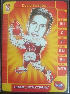 2015 Team Coach - Footy Pals - FP-08 - David Swallow - Gold Coast Suns - Picture 1 of 2